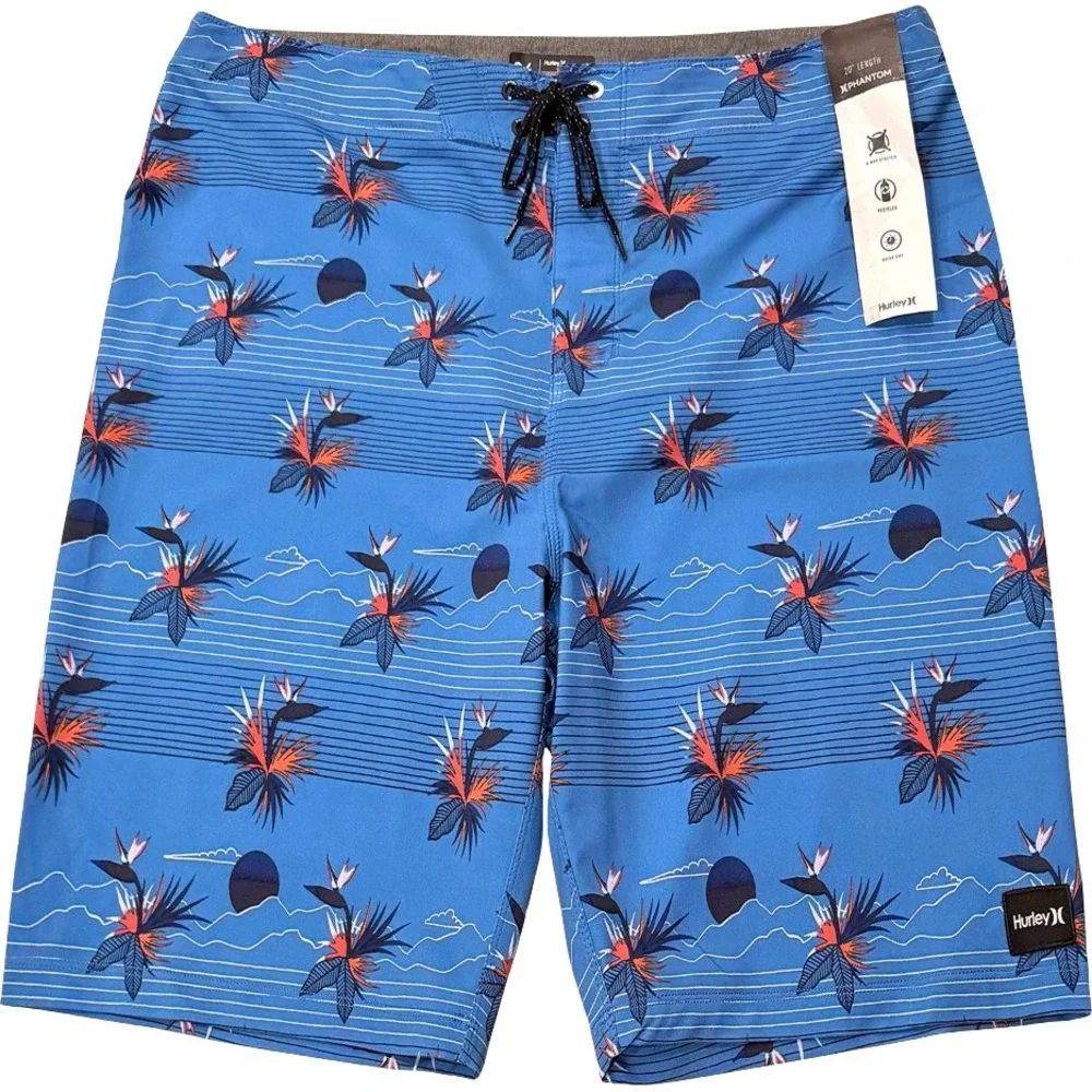 Hurley Phantom Weekender Board Shorts - NWT Mens 32 Blue /Multi - #46858-E4